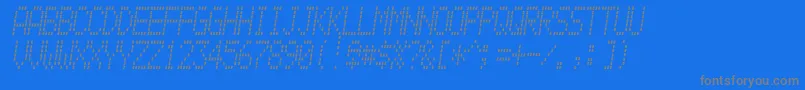 Alpnmain-Schriftart – Graue Schriften auf blauem Hintergrund