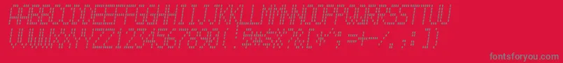 フォントAlpnmain – 赤い背景に灰色の文字