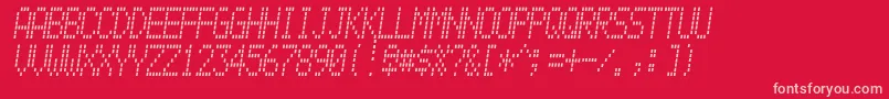 Alpnmain Font – Pink Fonts on Red Background