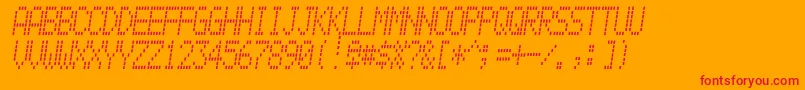 Alpnmain-fontti – punaiset fontit oranssilla taustalla