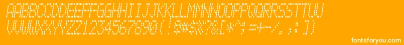 フォントAlpnmain – オレンジの背景に白い文字