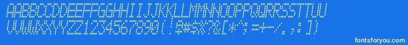 Alpnmain Font – Yellow Fonts on Blue Background