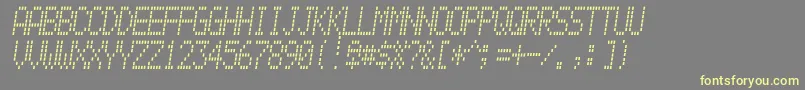 Czcionka Alpnmain – żółte czcionki na szarym tle