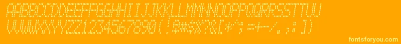 フォントAlpnmain – オレンジの背景に黄色の文字
