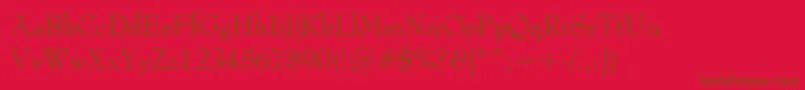 Police BernadetteRegular – polices brunes sur fond rouge