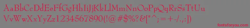 BernadetteRegular Font – Red Fonts on Gray Background