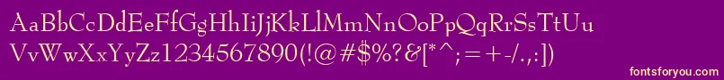 BernadetteRegular Font – Yellow Fonts on Purple Background