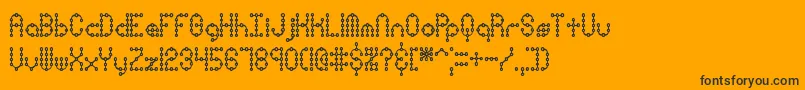 Pindwnxp Font – Black Fonts on Orange Background