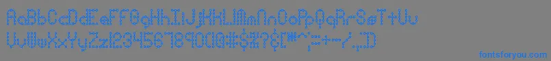 Pindwnxp Font – Blue Fonts on Gray Background