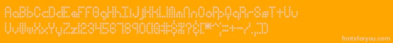 Pindwnxp Font – Pink Fonts on Orange Background