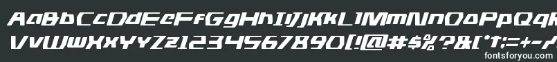 Dsmanital-fontti – valkoiset fontit mustalla taustalla