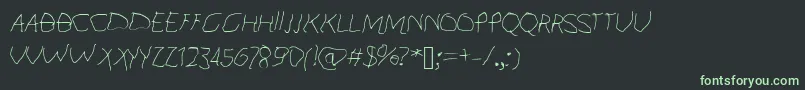 Шрифт KidFont – зелёные шрифты на чёрном фоне