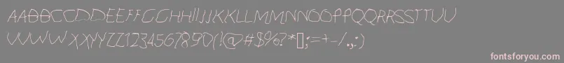 フォントKidFont – 灰色の背景にピンクのフォント