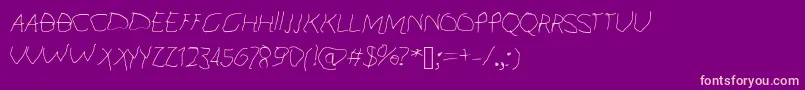 KidFont Font – Pink Fonts on Purple Background