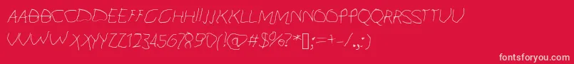 Fonte KidFont – fontes rosa em um fundo vermelho