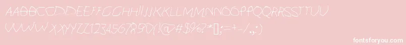 KidFont Font – White Fonts on Pink Background