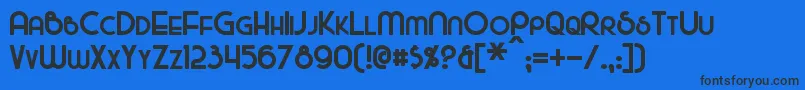 MajelBold Font – Black Fonts on Blue Background