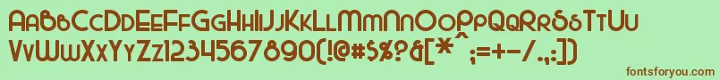 MajelBold Font – Brown Fonts on Green Background