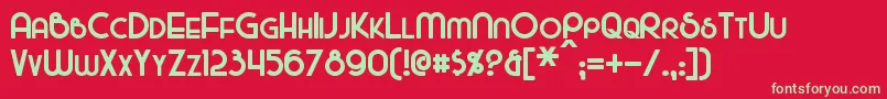 MajelBold Font – Green Fonts on Red Background