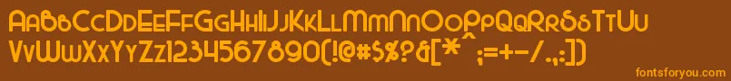 MajelBold Font – Orange Fonts on Brown Background