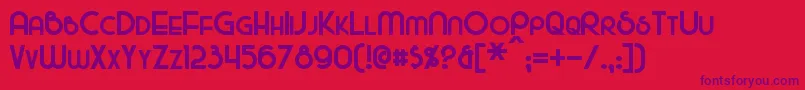 MajelBold Font – Purple Fonts on Red Background