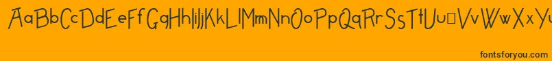FreamePlain-Schriftart – Schwarze Schriften auf orangefarbenem Hintergrund