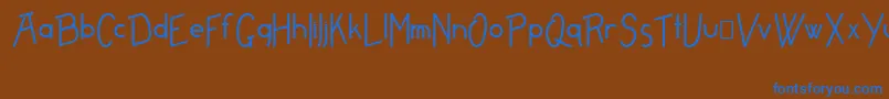 Шрифт FreamePlain – синие шрифты на коричневом фоне