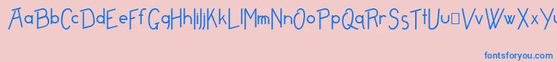 FreamePlain Font – Blue Fonts on Pink Background