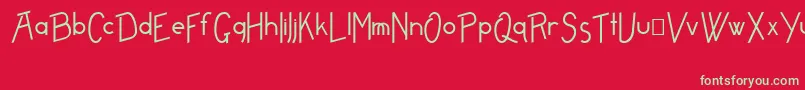 FreamePlain Font – Green Fonts on Red Background