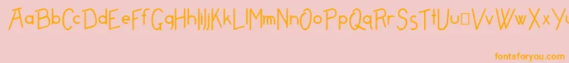 Police FreamePlain – polices orange sur fond rose