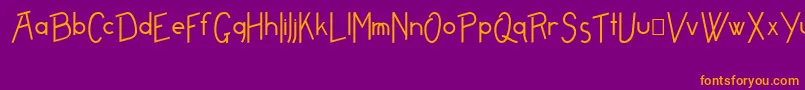 FreamePlain Font – Orange Fonts on Purple Background