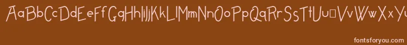 FreamePlain Font – Pink Fonts on Brown Background