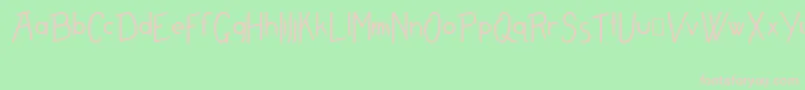 FreamePlain Font – Pink Fonts on Green Background