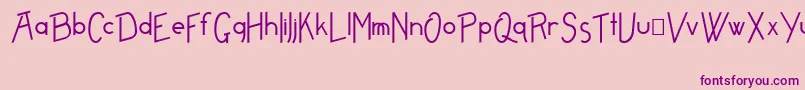 FreamePlain Font – Purple Fonts on Pink Background