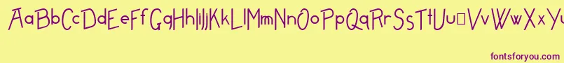 FreamePlain Font – Purple Fonts on Yellow Background