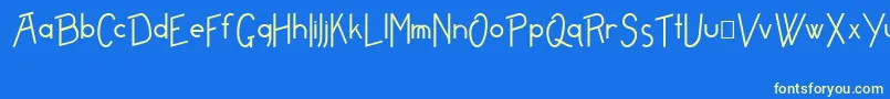 FreamePlain Font – Yellow Fonts on Blue Background