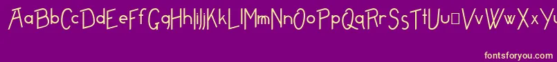 FreamePlain Font – Yellow Fonts on Purple Background