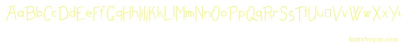 FreamePlain Font – Yellow Fonts on White Background