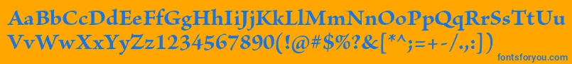BriosoproBold Font – Blue Fonts on Orange Background
