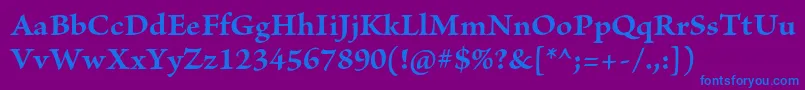 BriosoproBold Font – Blue Fonts on Purple Background