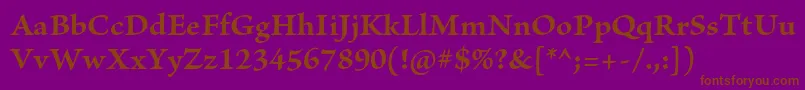 BriosoproBold Font – Brown Fonts on Purple Background