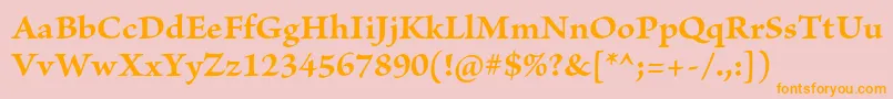 BriosoproBold Font – Orange Fonts on Pink Background