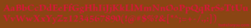 BriosoproBold Font – Red Fonts on Brown Background