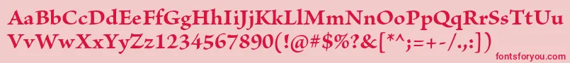 BriosoproBold Font – Red Fonts on Pink Background