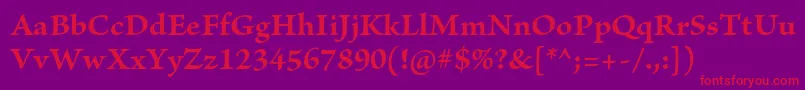 BriosoproBold Font – Red Fonts on Purple Background