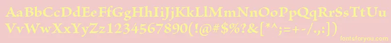 BriosoproBold Font – Yellow Fonts on Pink Background