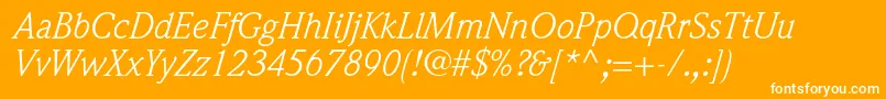 WeidemannstdBookitalic Font – White Fonts on Orange Background