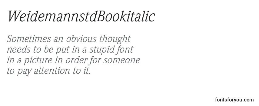 Review of the WeidemannstdBookitalic Font