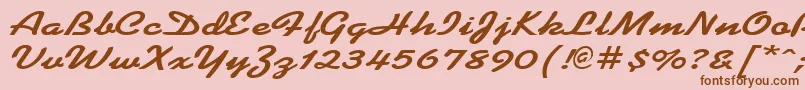 KoffeewideBold Font – Brown Fonts on Pink Background