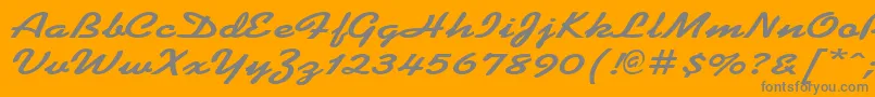 KoffeewideBold-Schriftart – Graue Schriften auf orangefarbenem Hintergrund